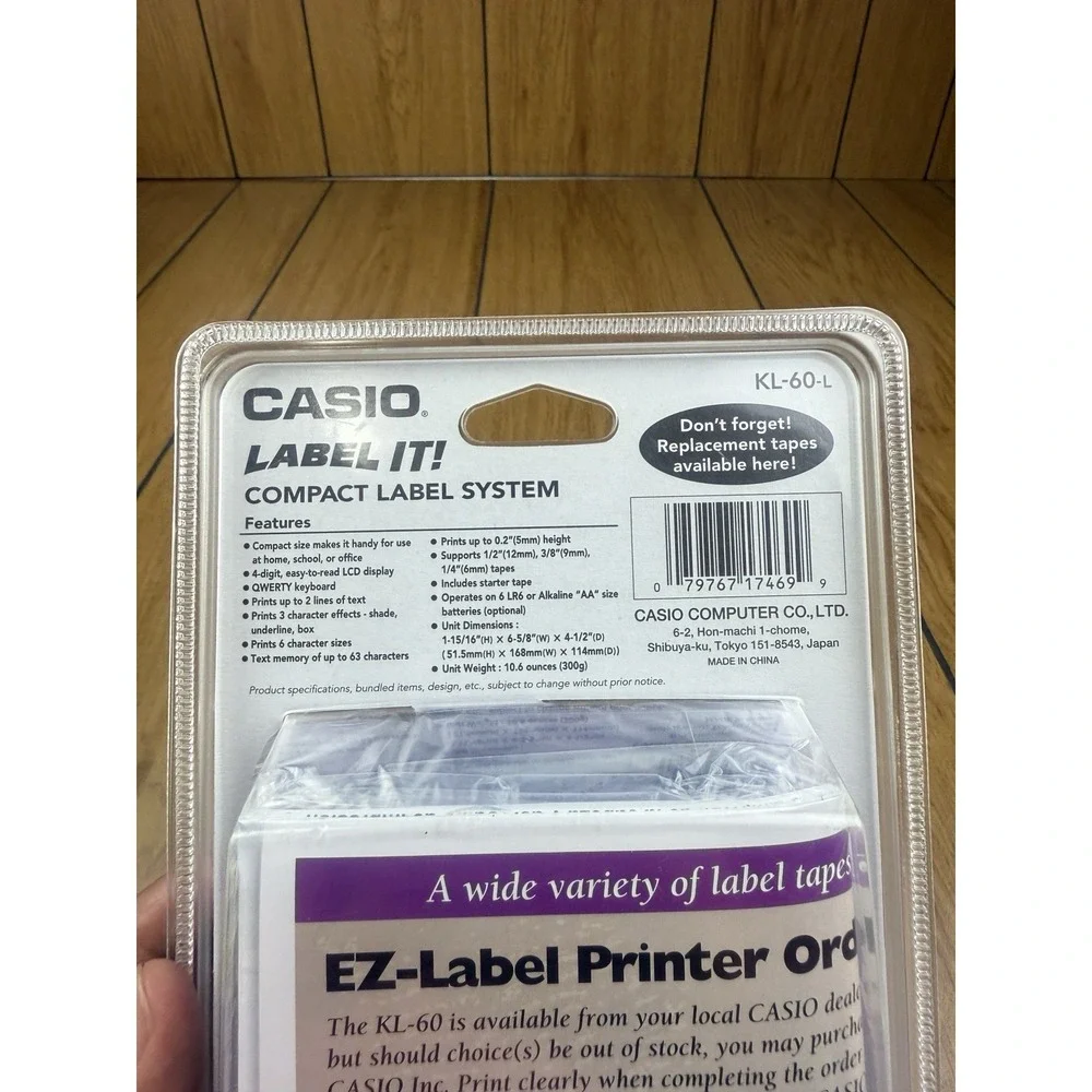 Casio KL-60L Label Maker Thermal Printer Compact System NIB Sealed‎